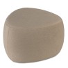 LEOPOLD - Kiezelvormige poef nr. 2 van donkerbeige fluweellook stof LEOPOLD